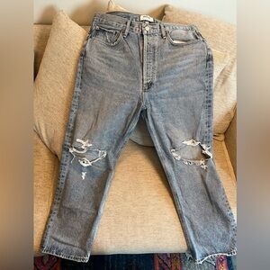 AGOLDE high rise 90s distressed jeans size 30